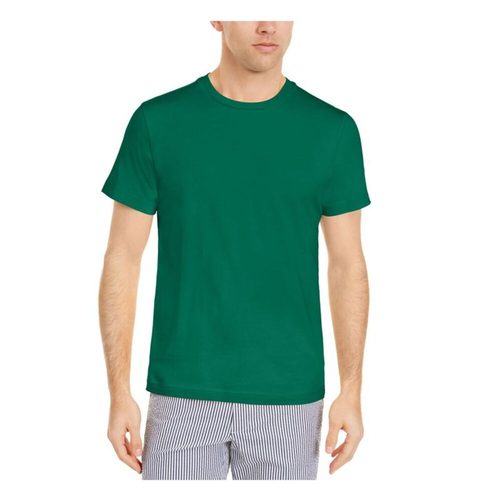 CLUBROOM Mens Green Lightweight, Classic Fit Moisture Wicking T-Shirt S